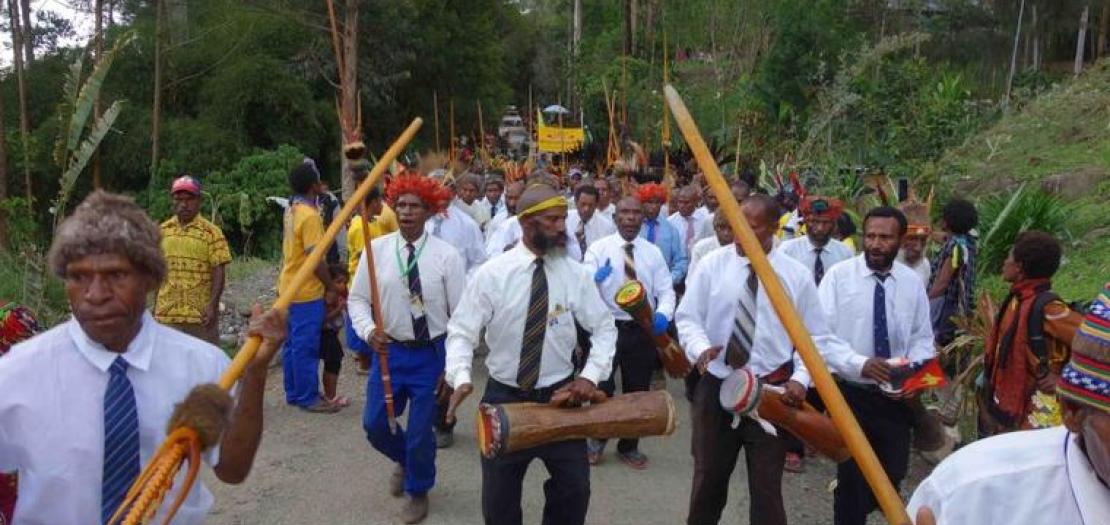 Catholics from Papua New Guinea during the General Assembly that was held in Mingende, in Kundiawa Diocese in 2022.