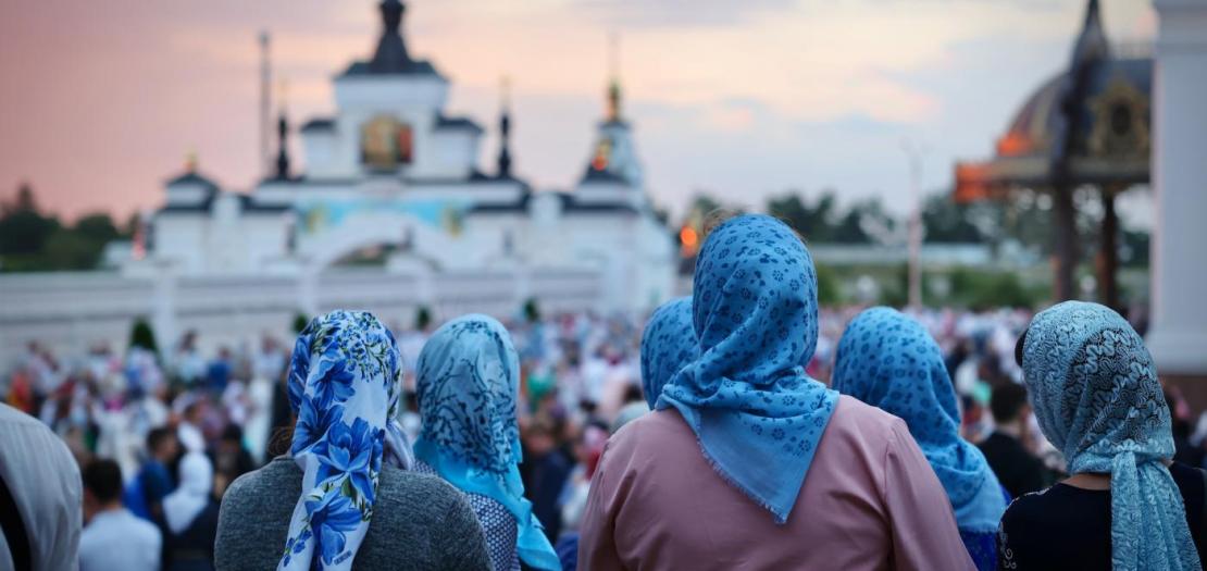 During a solidarity visit to Ukraine in 2022, the WCC delegation visited Holy Dormition Pochayiv Lavra