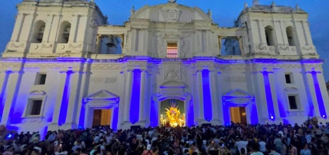 Nicaraguans celebrate the Assumption of Mary in Leon