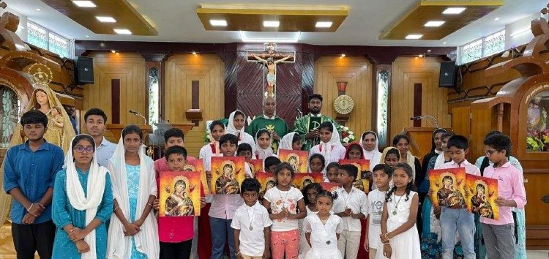 Children from the Madras-Mylapore Archdiocese participate in a special catechetical event