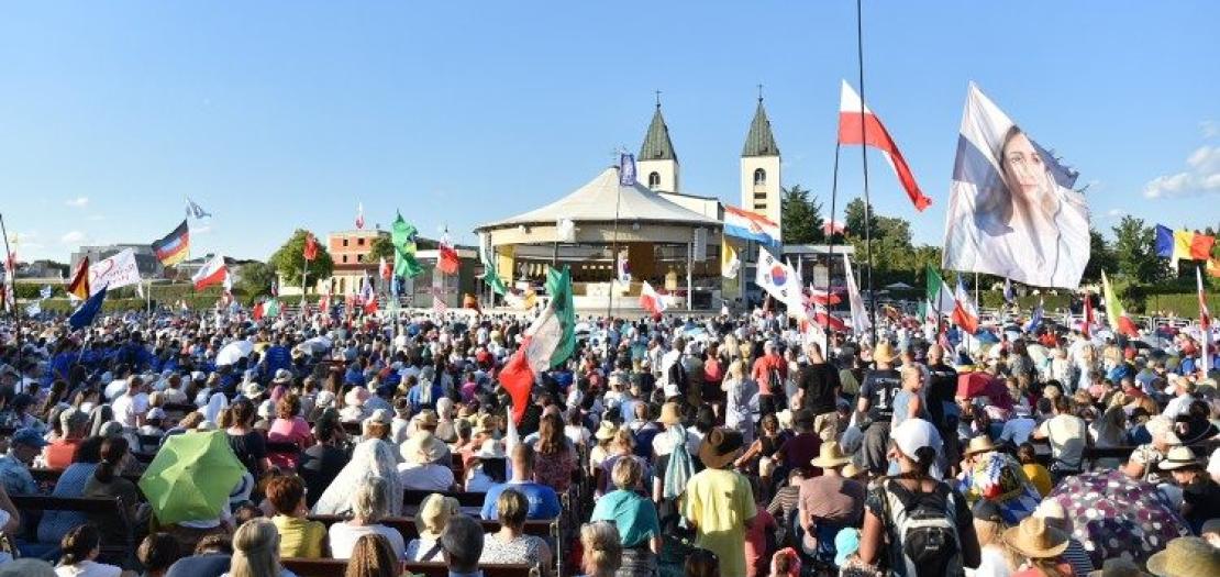 Young pilgrims take part in Mladifest in Medjugorje in 2022