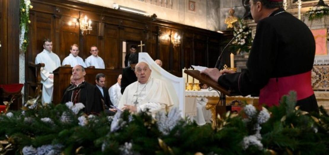 Pope Francis addressed consecrated men and women in Corsica as part of his one-day Apostolic Journey to the French island.