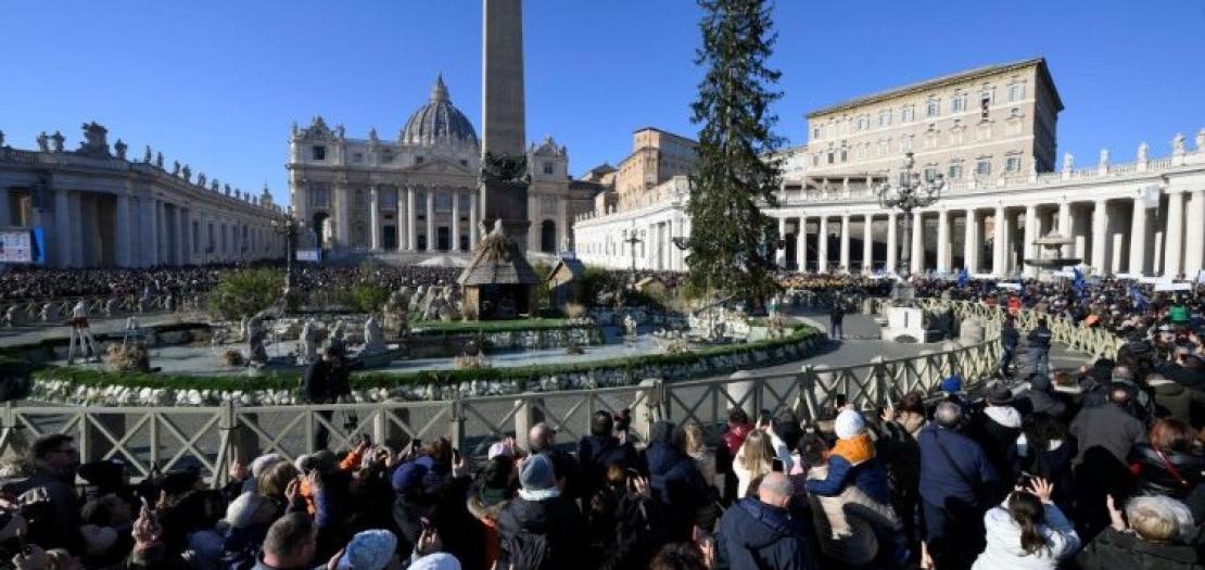 St Peter's Square during the Angelus