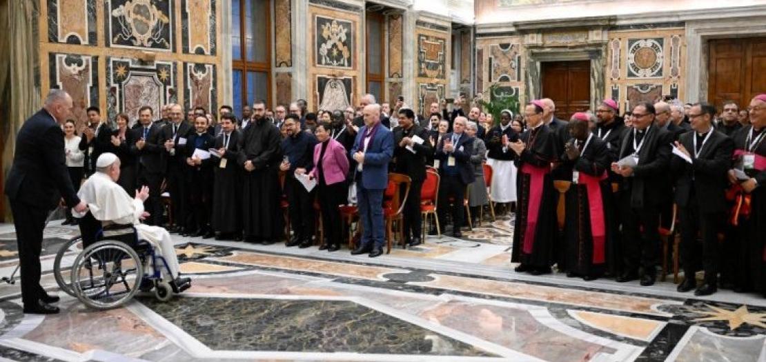 Directors of diocesan and national communications offices met with Pope Francis on January 27, 2025