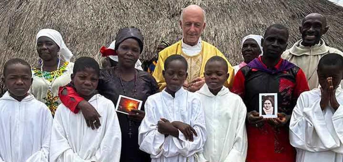 Fr Stefaan Lecleir with his parishioners