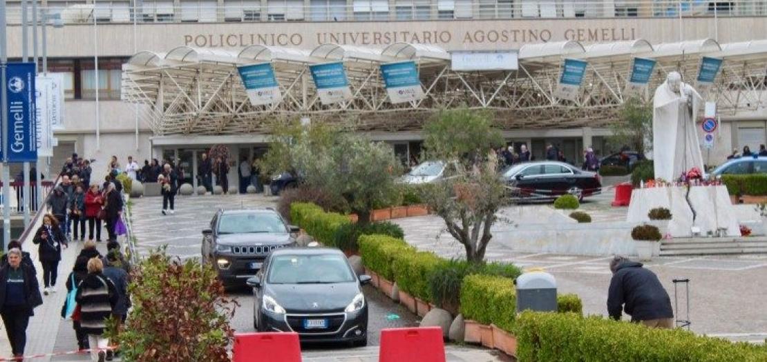 Pope Francis receiving treatment at Rome's Gemelli Hospital