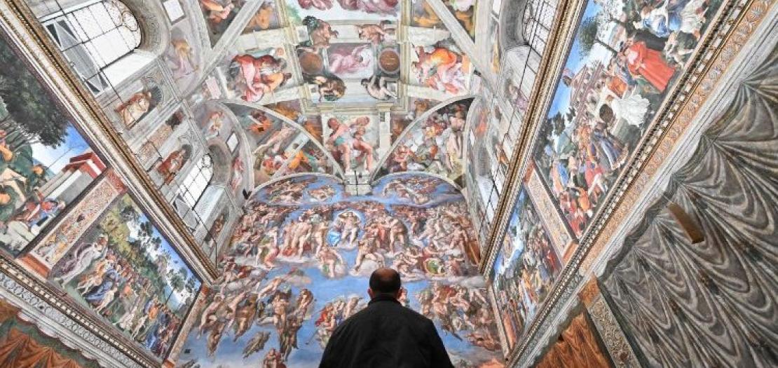 The Sistine Chapel preparing for the 2025 Conclave