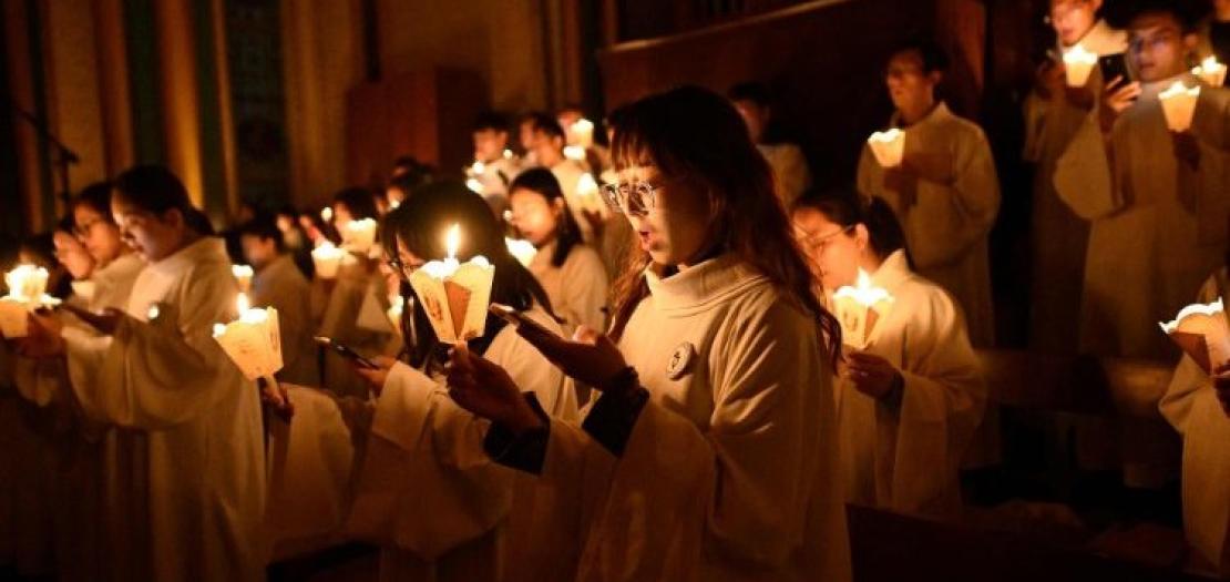  Chinese Catholics celebrating their faith