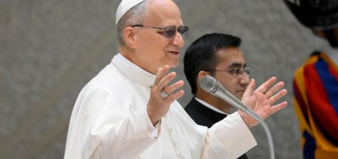 Pope Leo XIV greets curial officials and employees of the Holy See, Vatican City State, and the Vicariate of Rome 