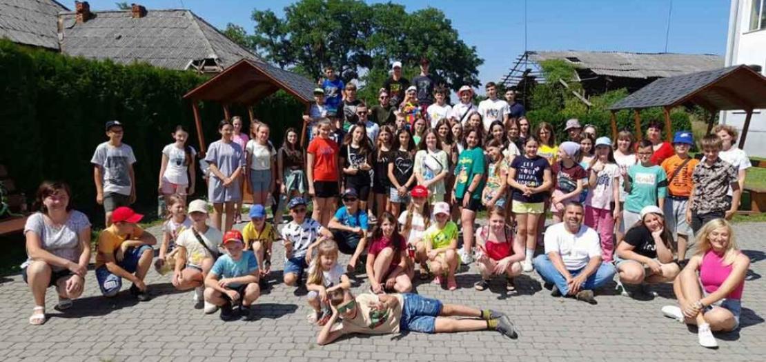Ukrainian children enjoy a summer camp away from the war and violence