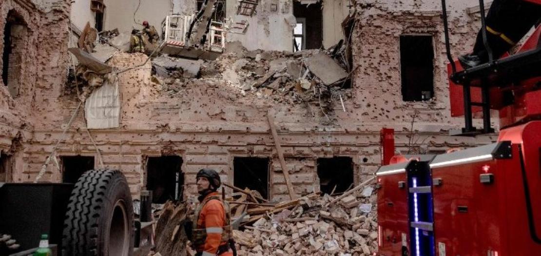 Destruction in Ukraine, in Sumy. April 2025