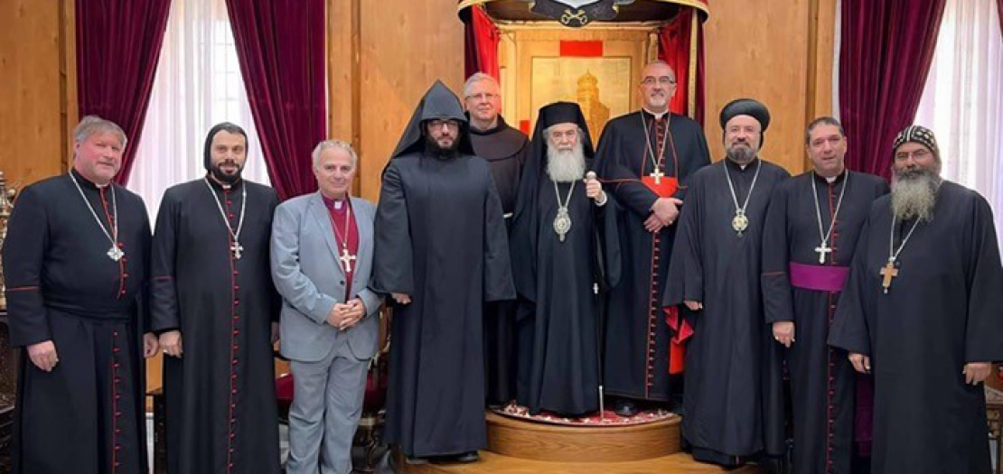 File photo of the Patriarchs and Heads of the Churches in Jerusalem