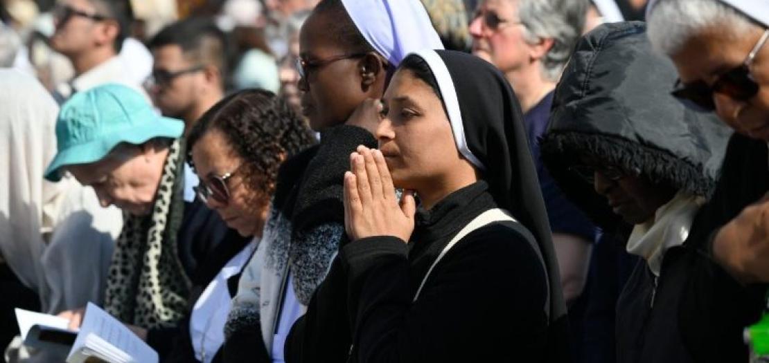 ligious sisters attend Pope Leo XIV's Mass for the Jubilee of Consecrated Life on October 9, 2025