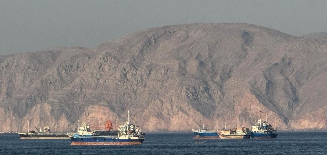 Oil tankers blocked in the Strait of Hormuz
