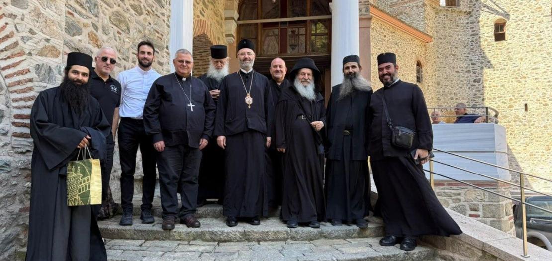 The delegation of on a pilgrimage to Mount Athos 