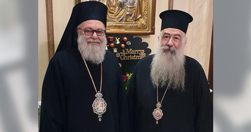 Patriarch John X meets with Metropolitan of Amman Christophoros | Abouna