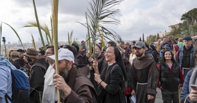 Palm Sunday in Jerusalem, the Holy Land.