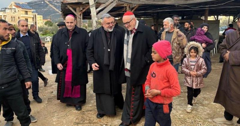 Cardinal Czerny meets with Syrian refugees in Kfardlakos, northern ...